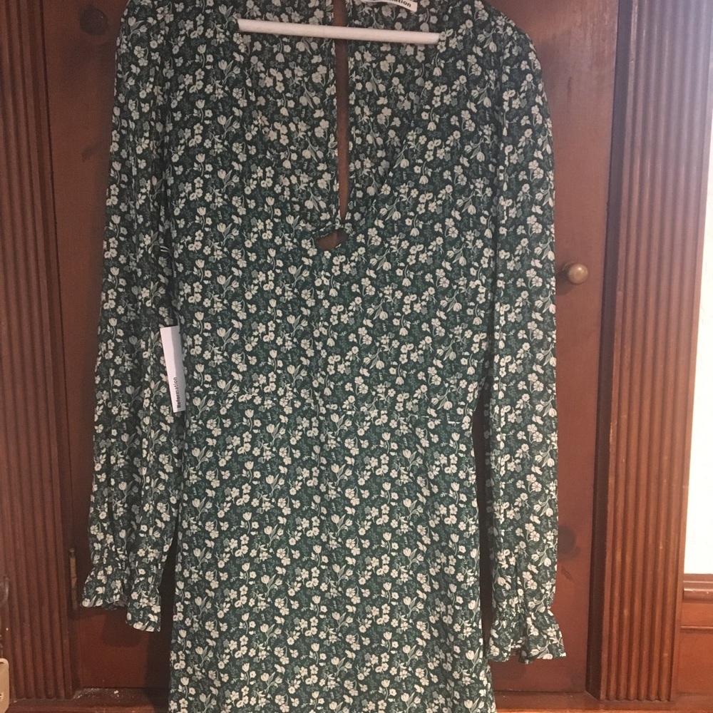 REFORMATION ELENOR LONG SLEEVE MINI DRESS - Picture 3 of 7